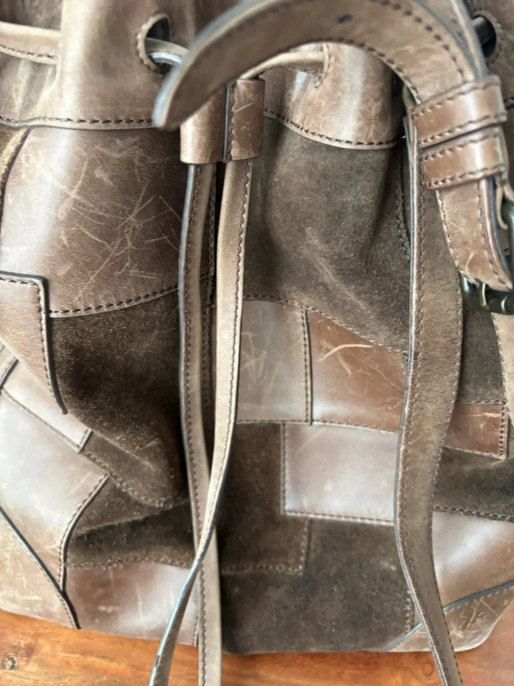 Frye Melissa Patchwork Drawstring Bag - Picture 2 of 5